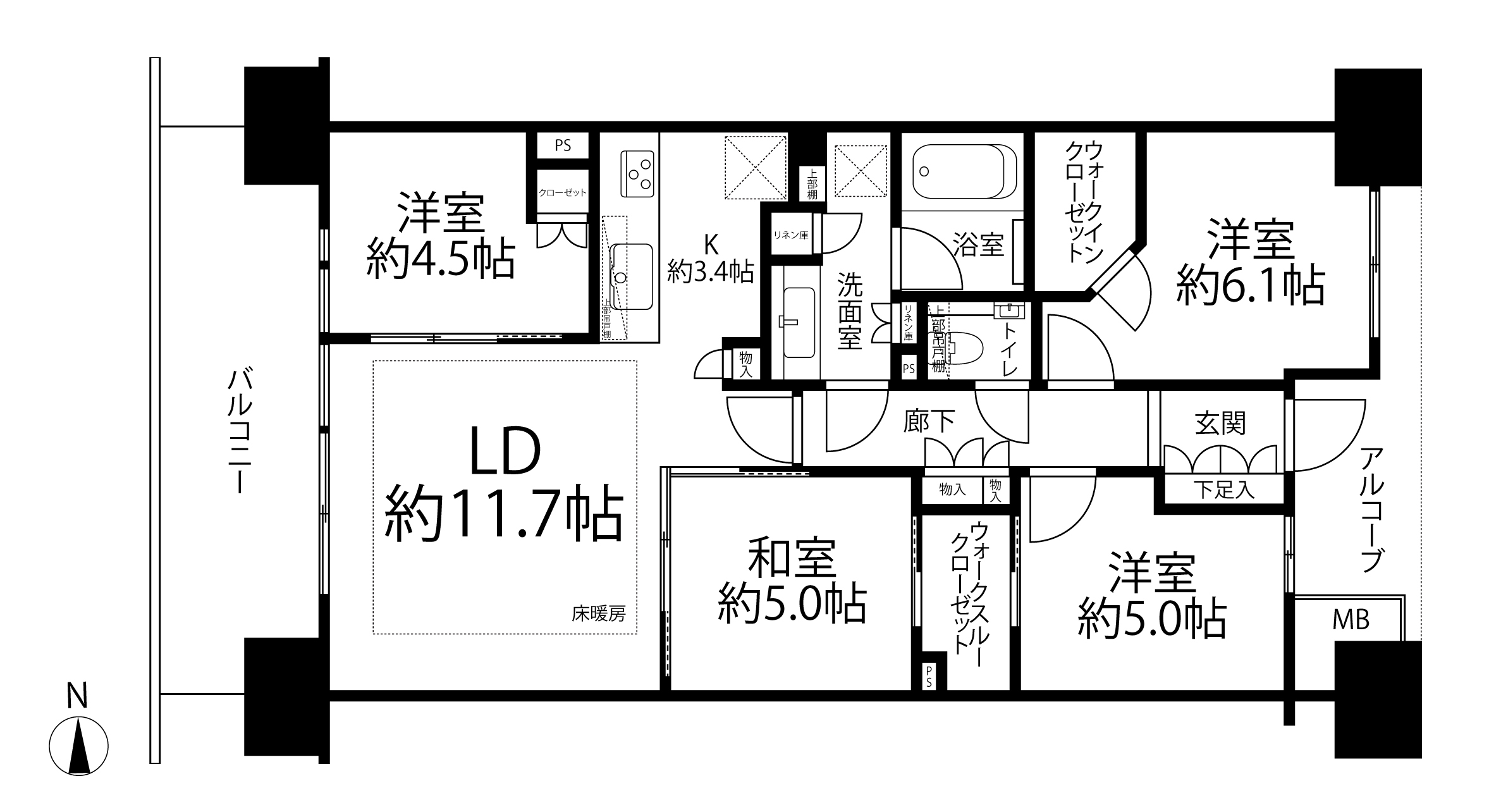 ヴィーガーデン ザ・レジデンス(間取り)