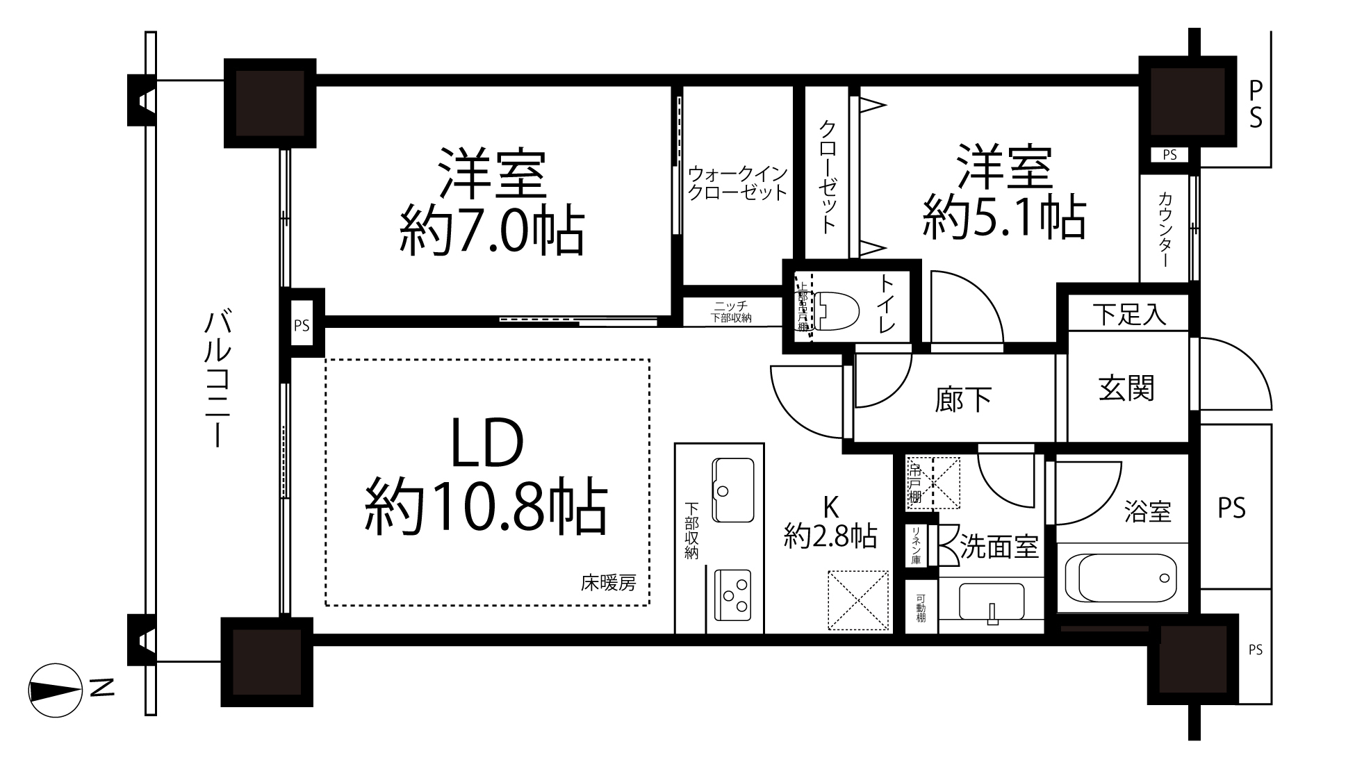 ベイクレストタワー(間取り)