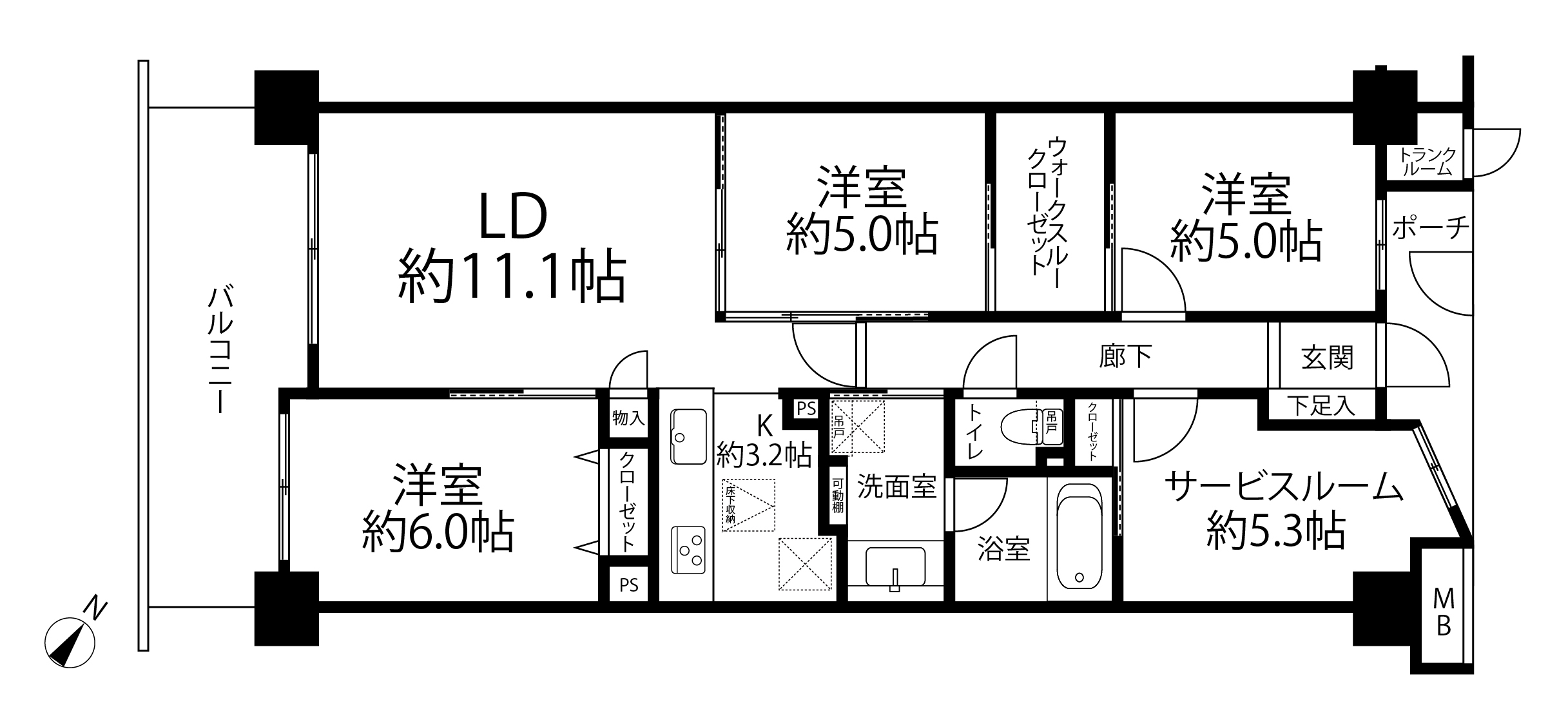 オーベルグランディオ ベイ・フロント(間取り)