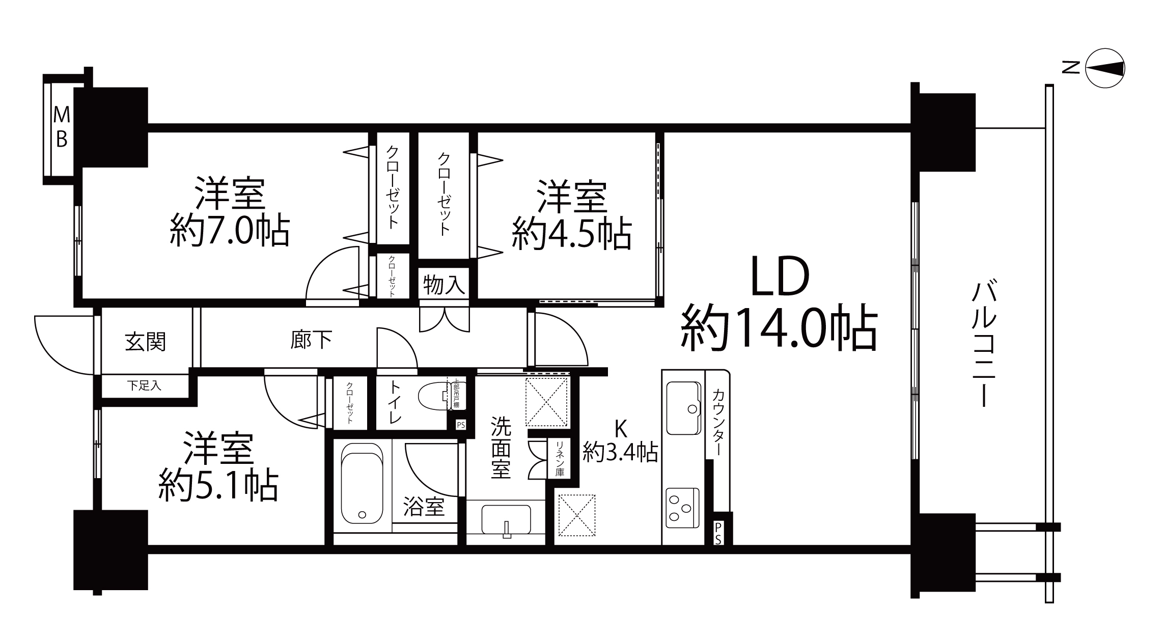 キャピタルガーデン東大島ソレア(間取り)