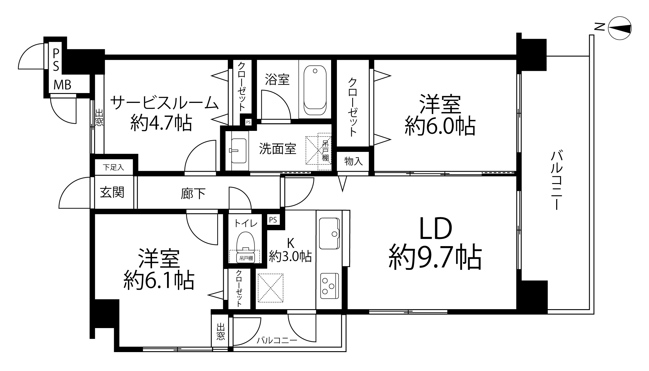 ライオンズマンション武蔵小杉東(間取り)