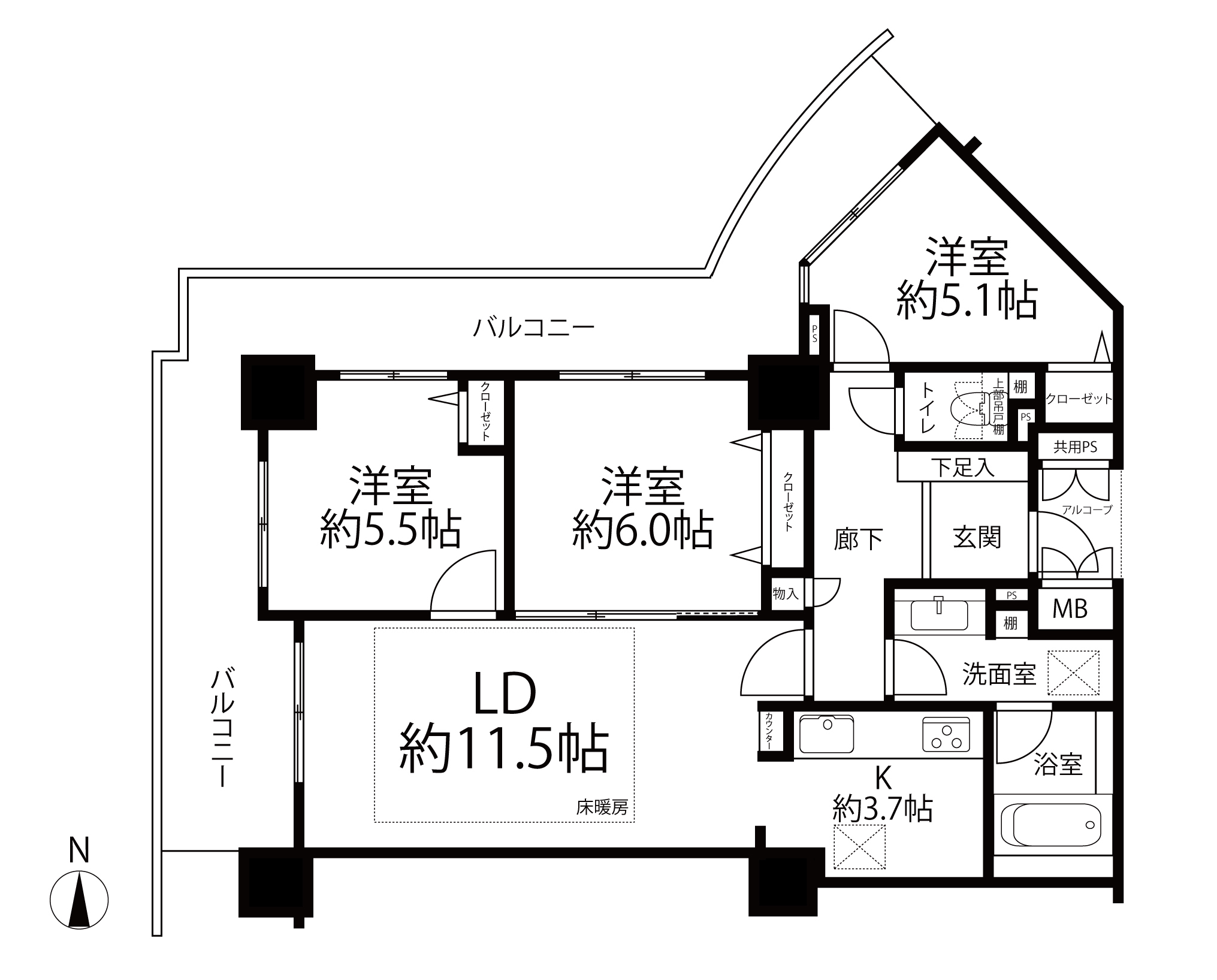 シティゲートタワー千里中央(間取り)