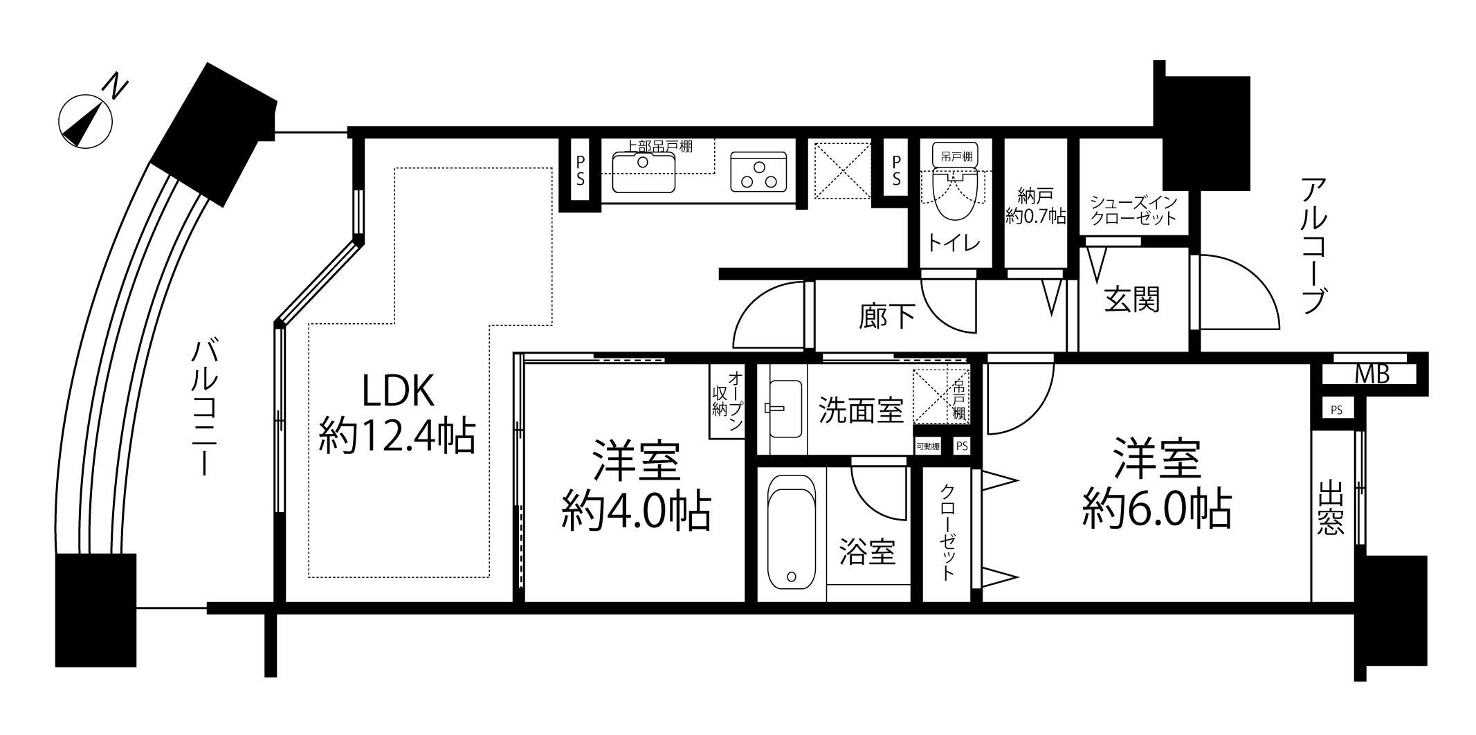 クレストフォルム月島サウススクエア(間取り)