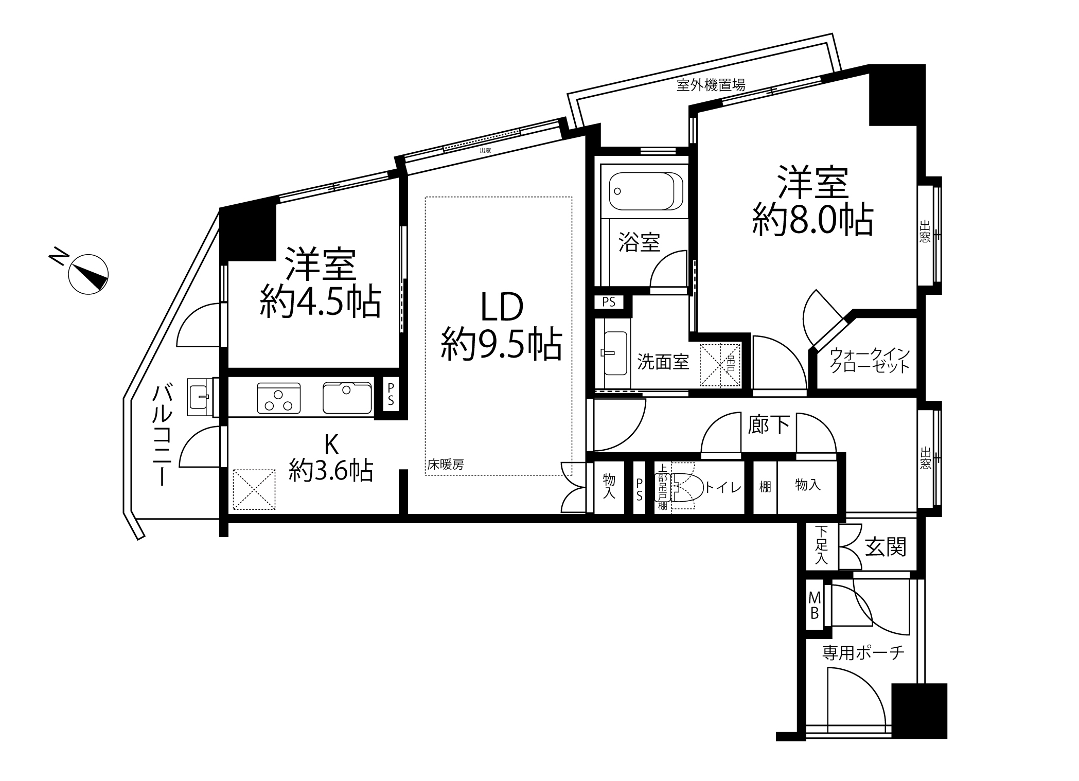 ヴェルビュ横浜反町(間取り)
