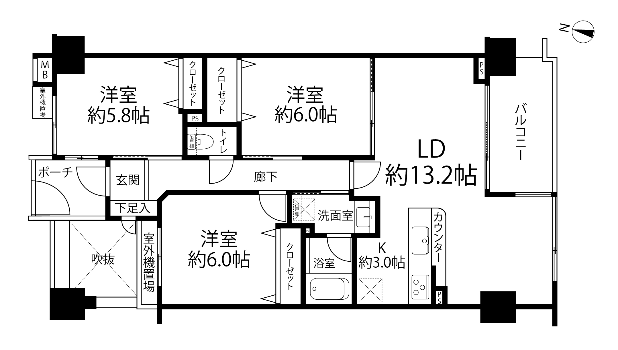 朝日パリオ秋山(間取り)