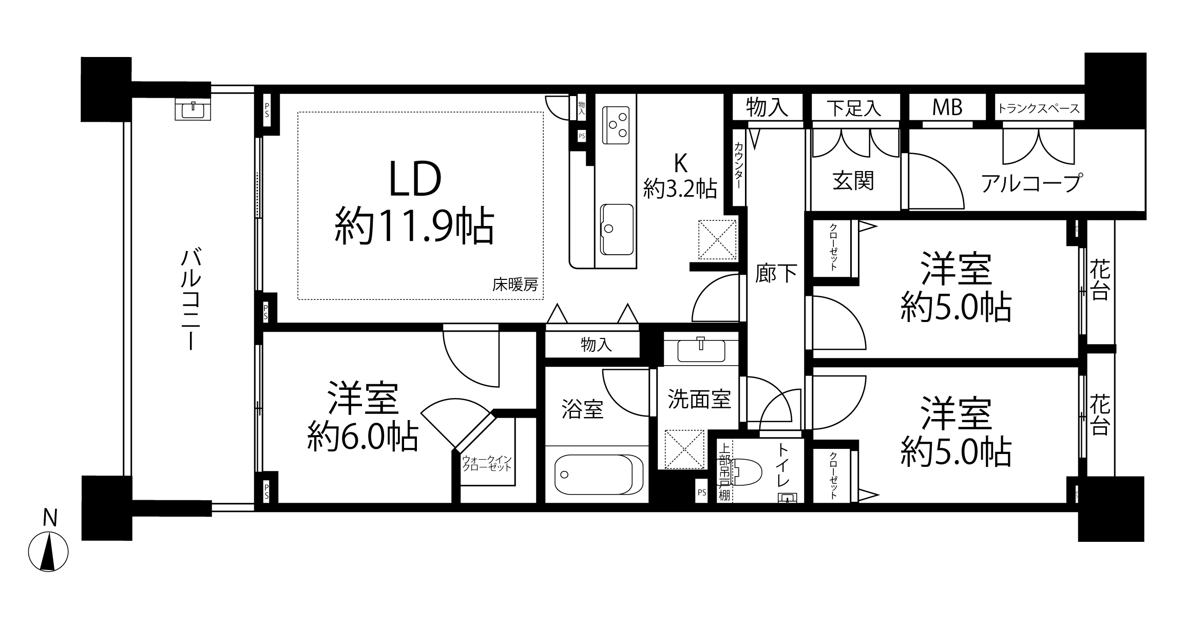 東京テラスJ棟(間取り)