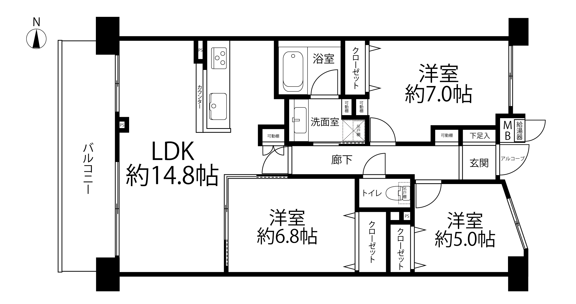東急ドエル・アルス世田谷ネクステージ(間取り)