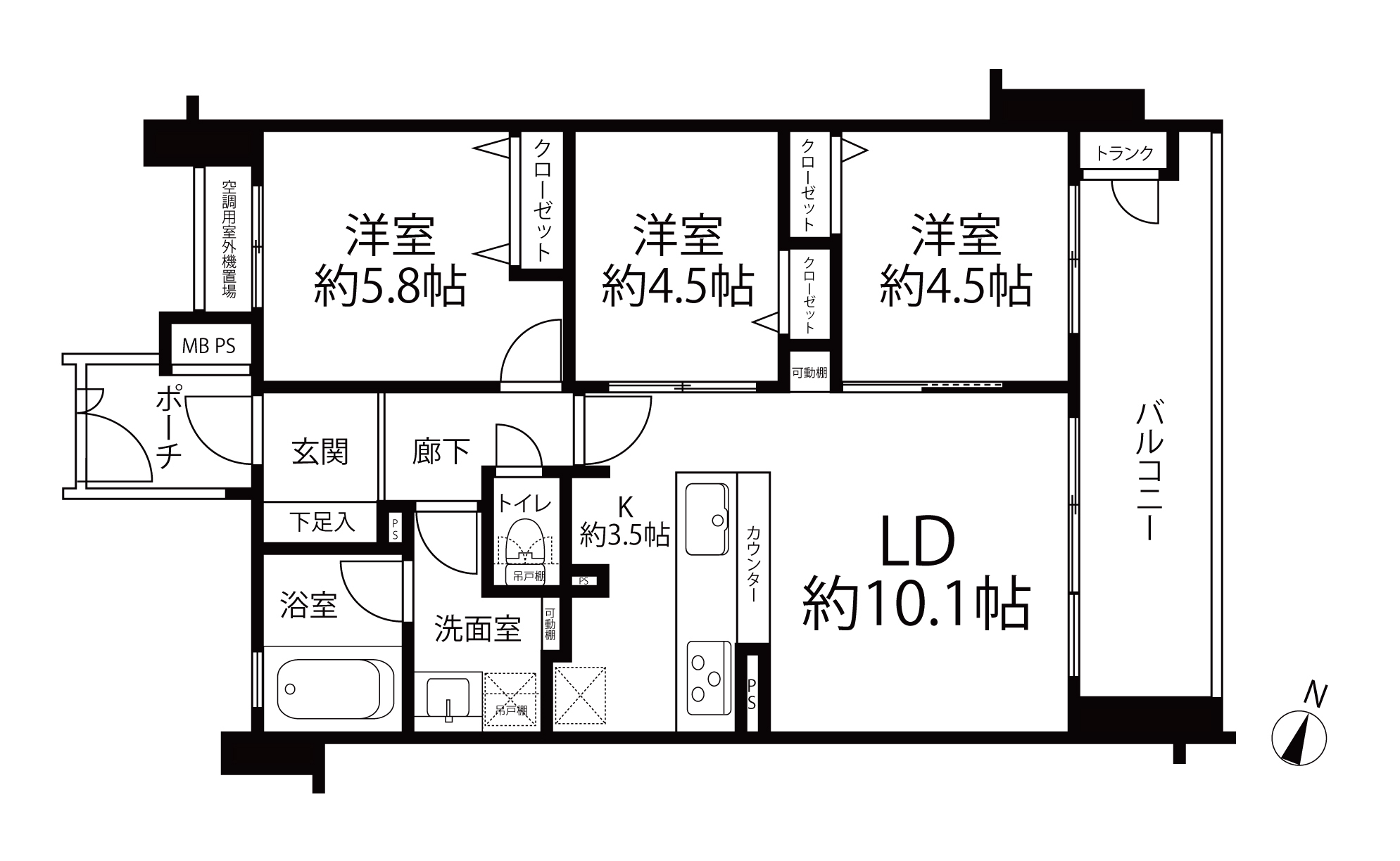 クリオ世田谷上祖師谷壱番館(間取り)
