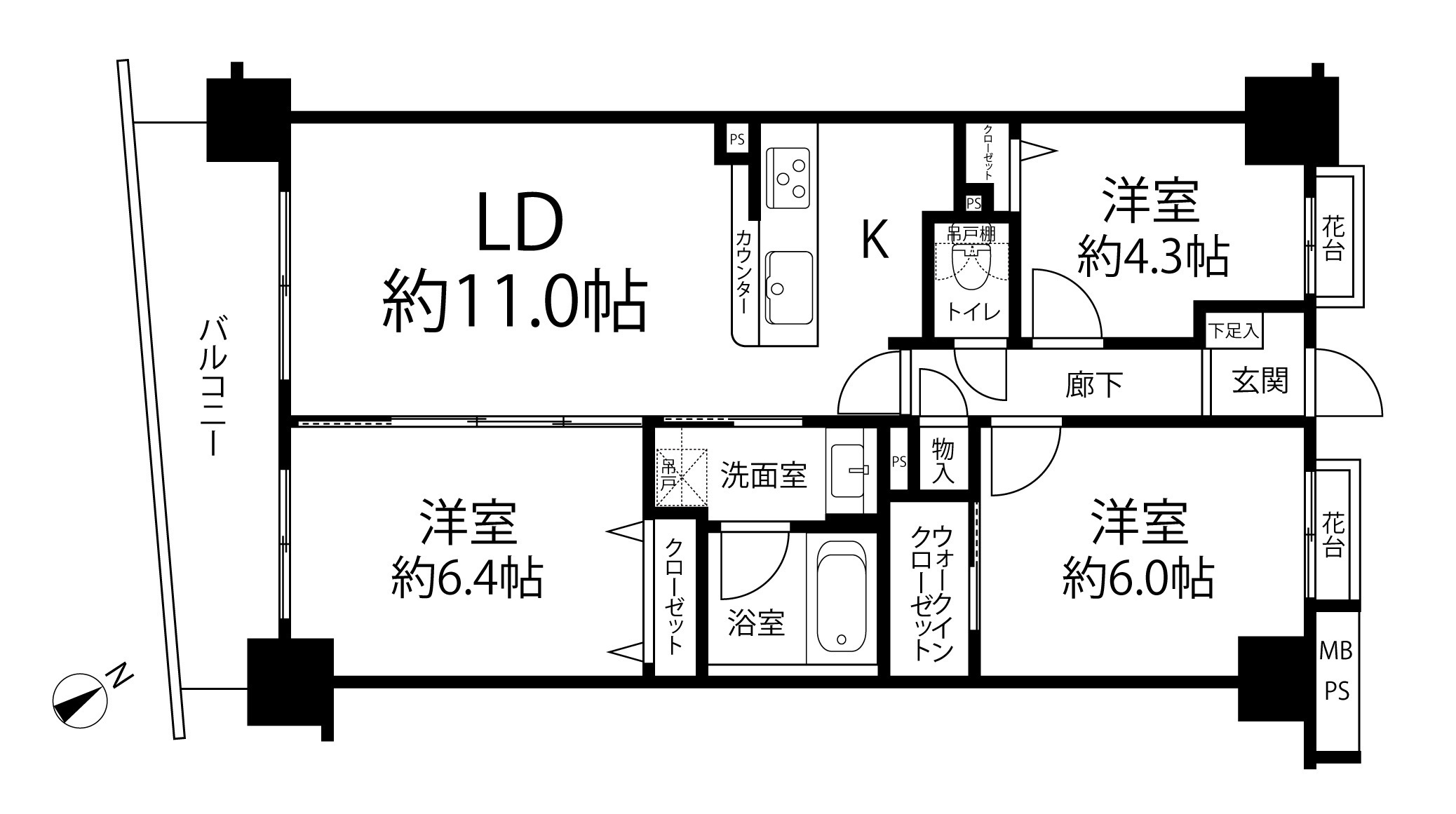 クリオ横浜関内参番館(間取り)
