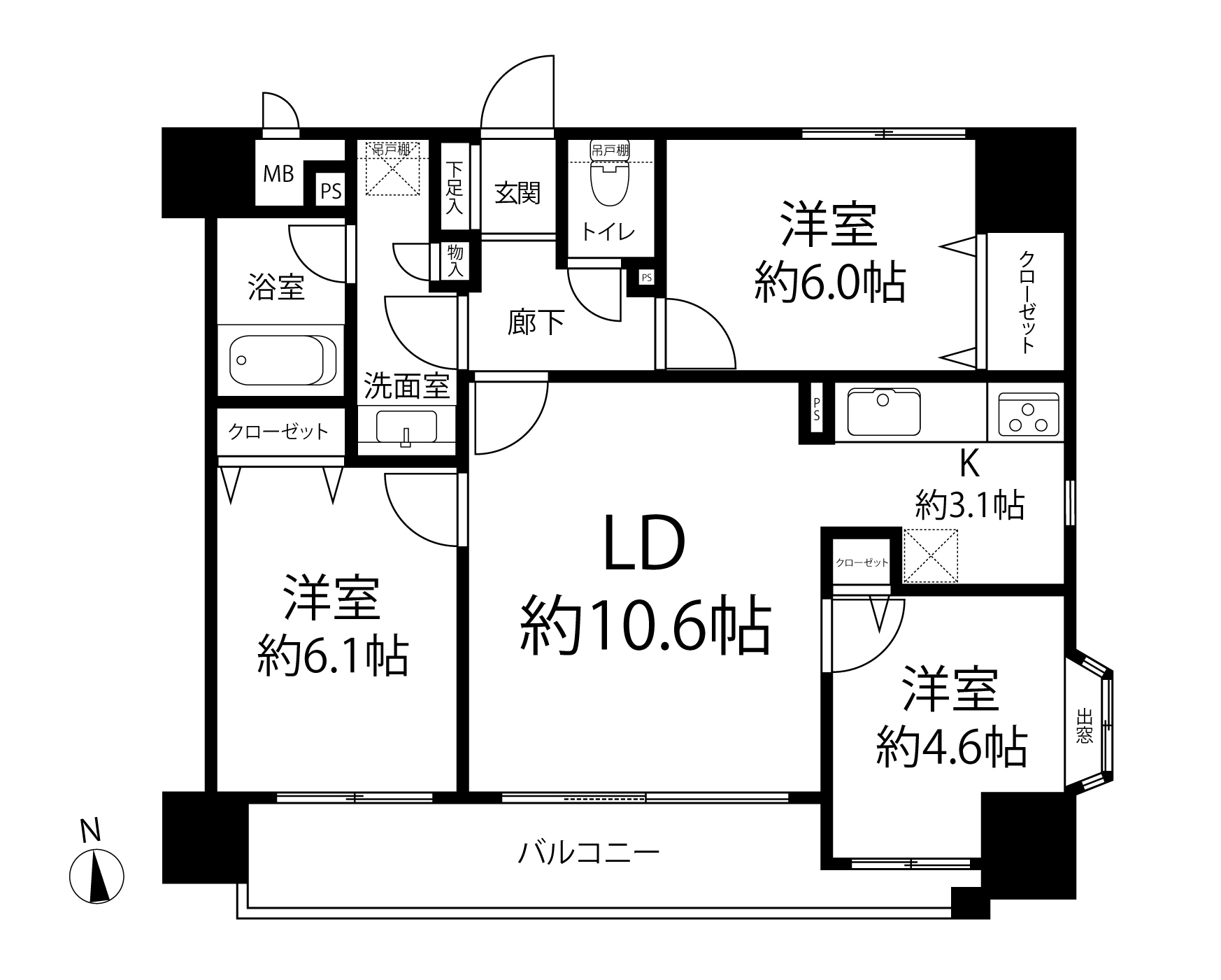藤和シティホームズ高円寺(間取り)