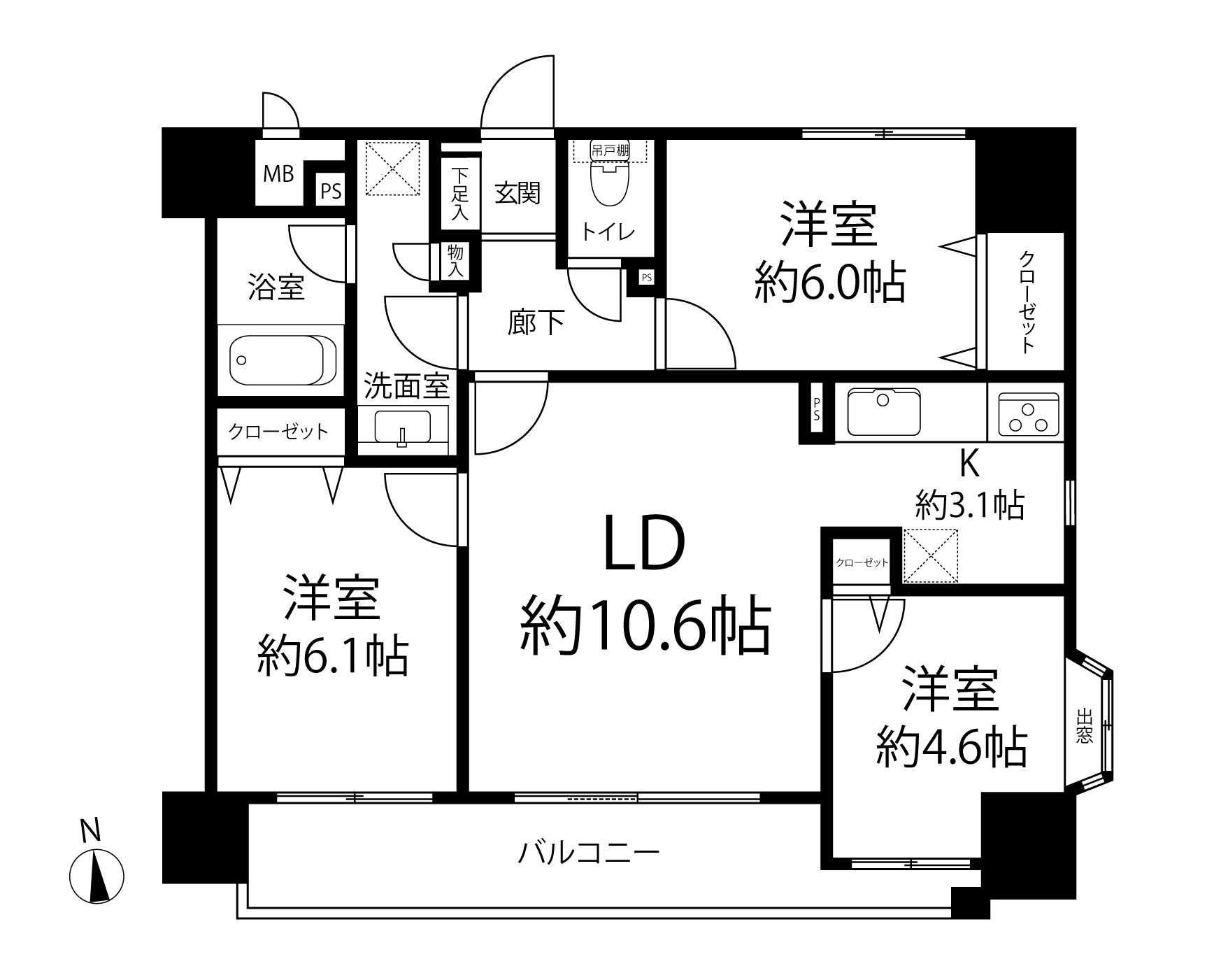 藤和シティホームズ高円寺(間取り)