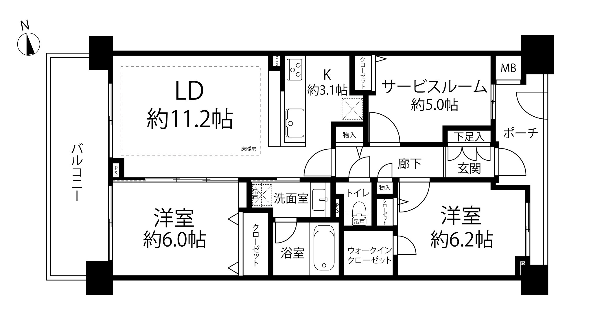 クレッセント東京サウス(間取り)