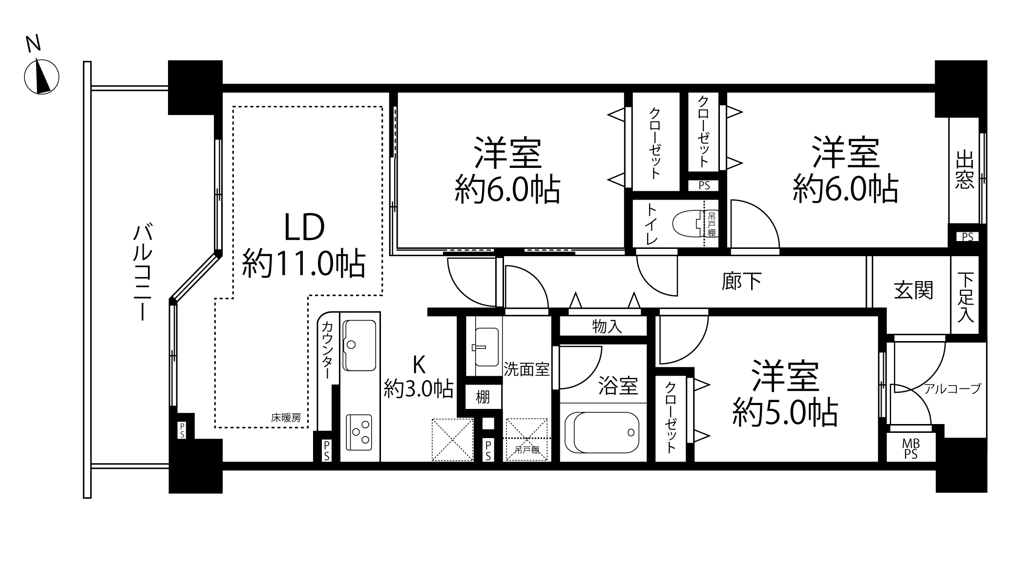 レクセルマンション志木(間取り)