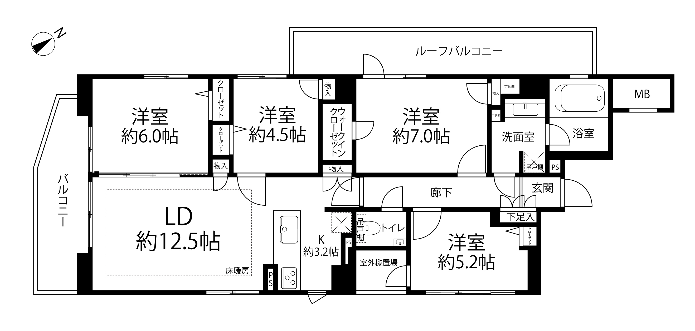D'クラディア平井ルミナージュ(間取り)