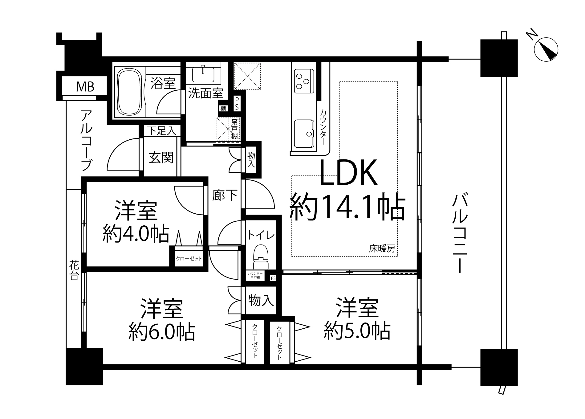 グランバース溝の口(間取り)