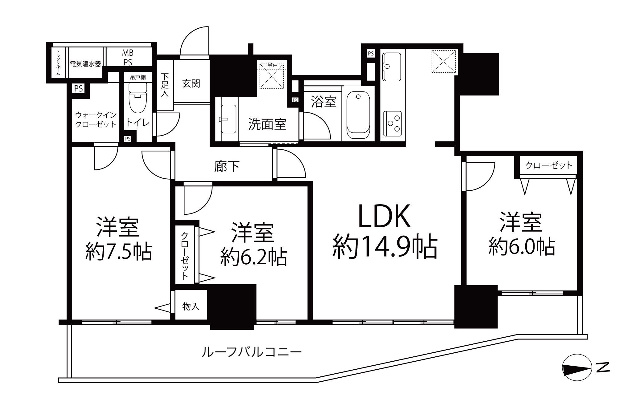 ライオンズタワー大島(間取り)