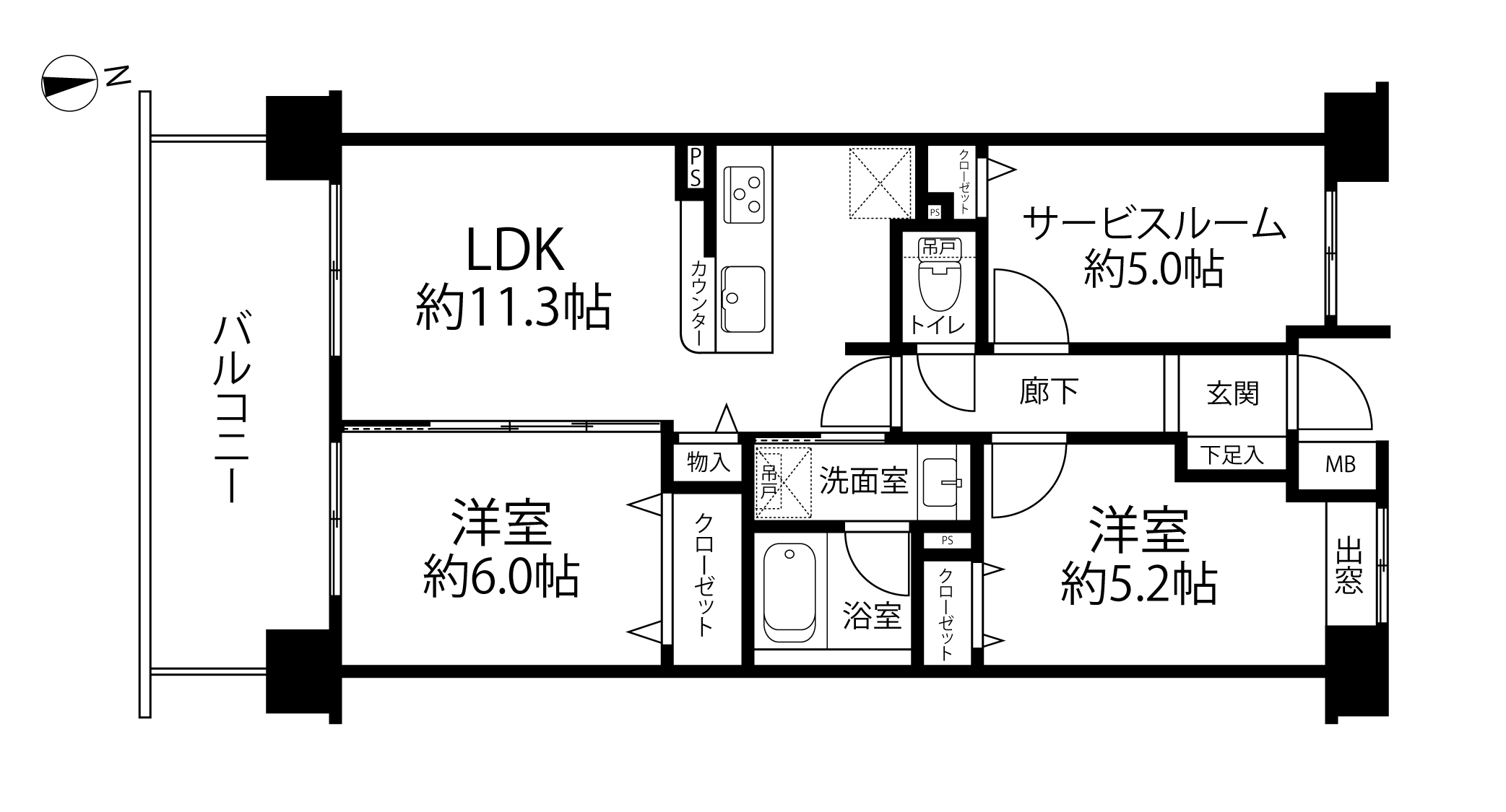 レーベンハイム元渕江公園(間取り)