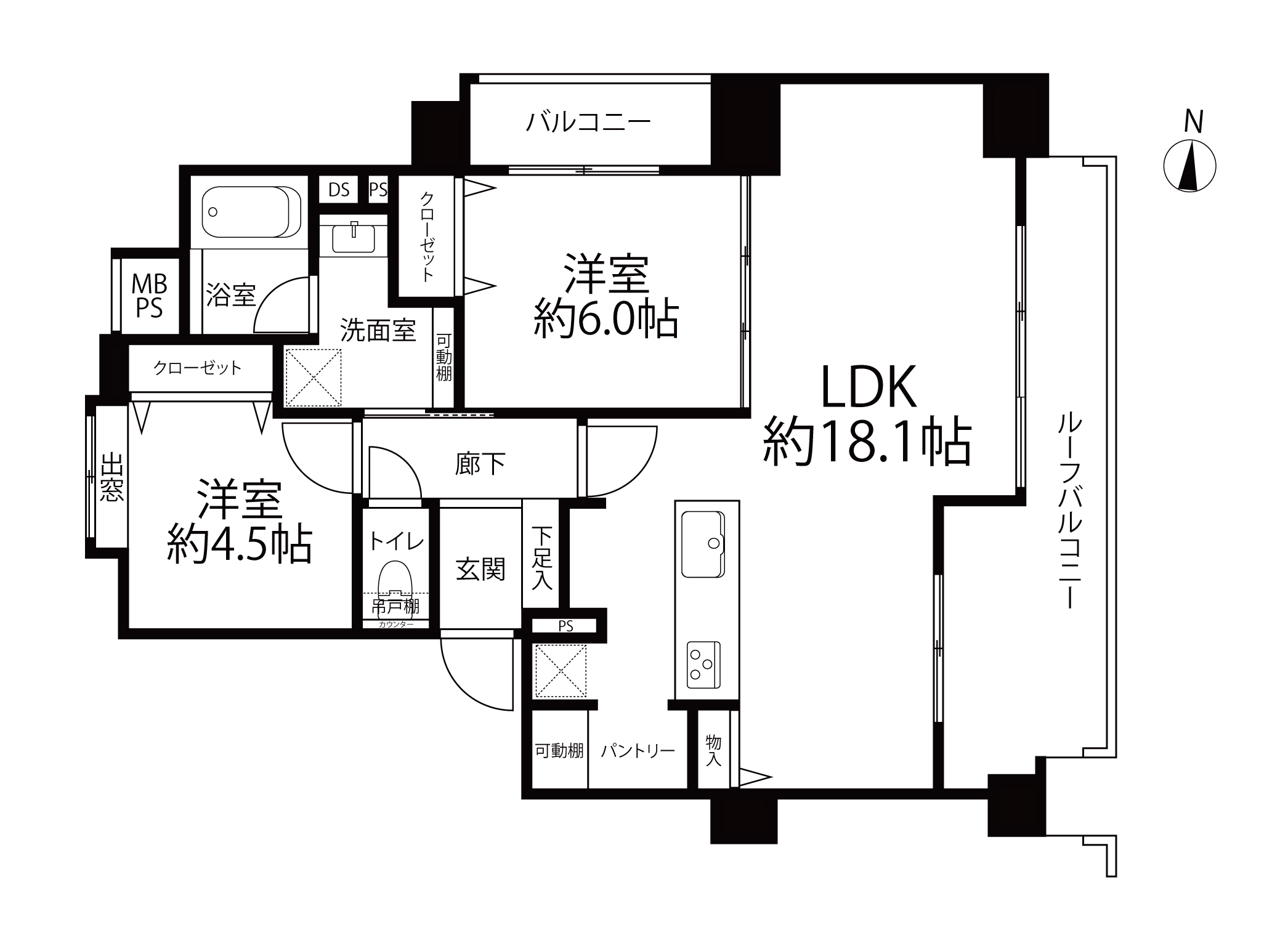 ライオンズマンション三鷹中央通り(間取り)