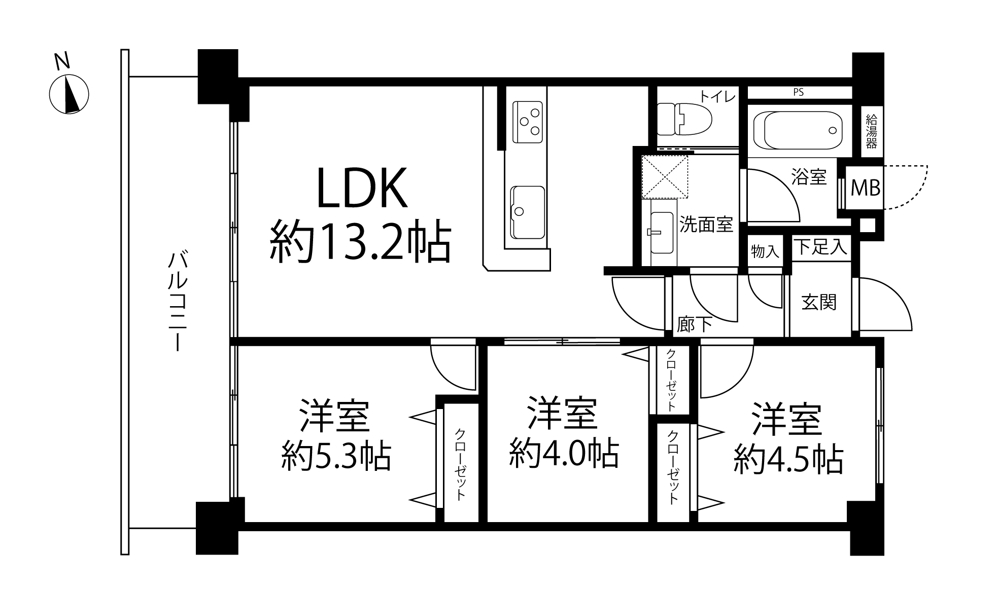 日本勤労者住宅協会宇喜田住宅(間取り)
