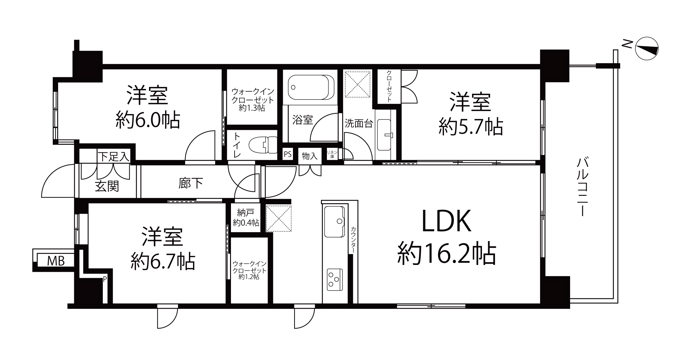 リビオ東伏見公園(間取り)