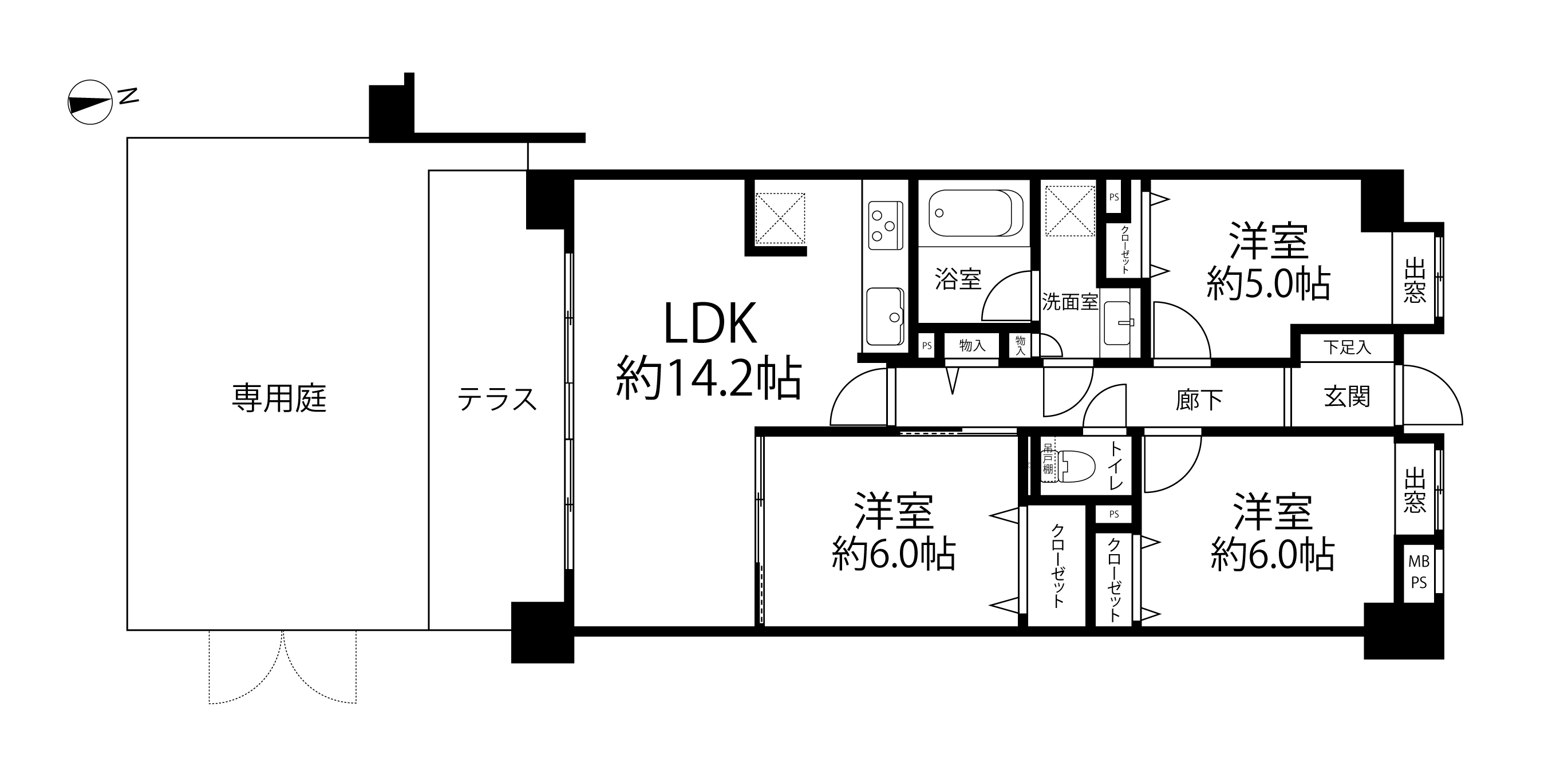 ライオンズステージ五反野壱番館(間取り)